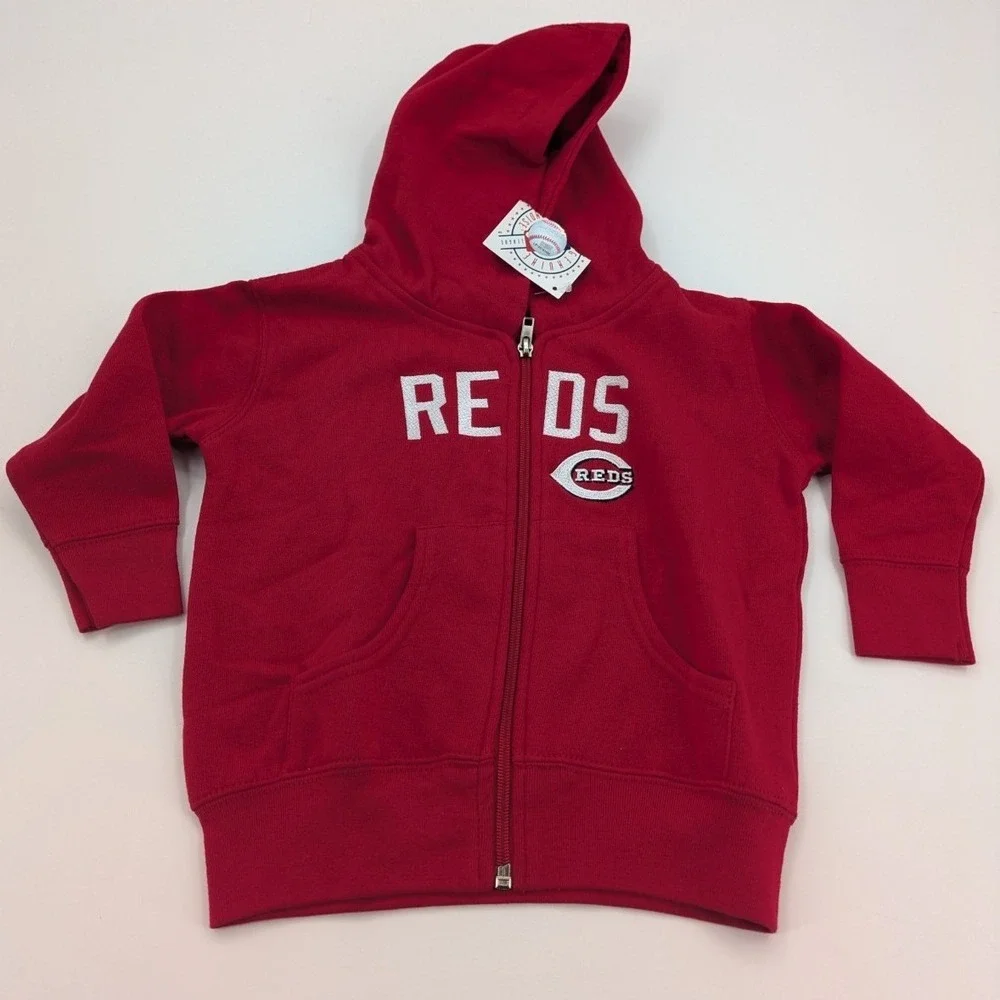 NWT Toddler Soft As A Grape Boston Red Sox‎ Full Zip Hoodie 2T Red
